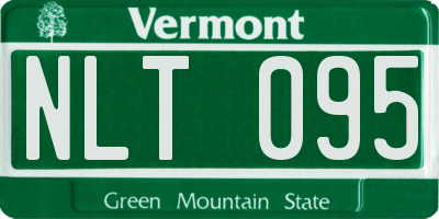 VT license plate NLT095