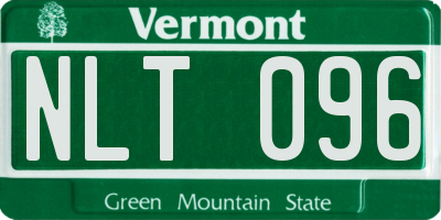VT license plate NLT096