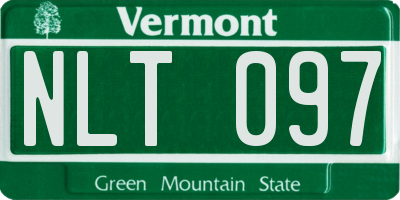VT license plate NLT097