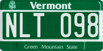 VT license plate NLT098