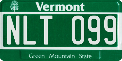 VT license plate NLT099