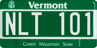 VT license plate NLT101