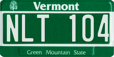 VT license plate NLT104