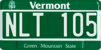 VT license plate NLT105