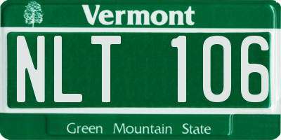 VT license plate NLT106