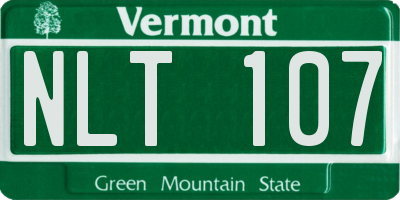 VT license plate NLT107