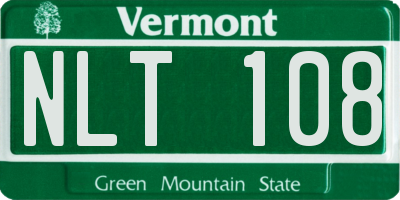 VT license plate NLT108