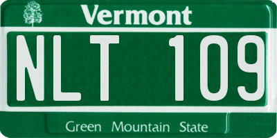 VT license plate NLT109