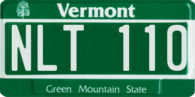 VT license plate NLT110