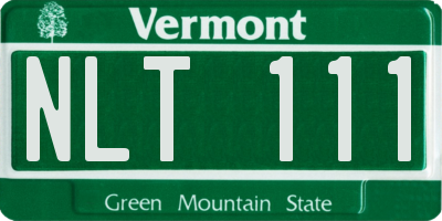 VT license plate NLT111