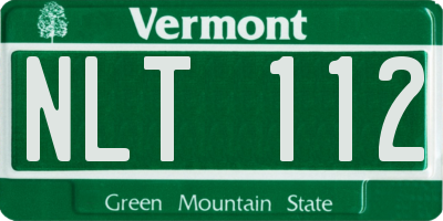 VT license plate NLT112