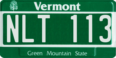 VT license plate NLT113