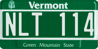 VT license plate NLT114