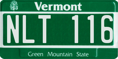 VT license plate NLT116