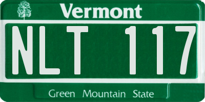 VT license plate NLT117