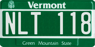 VT license plate NLT118