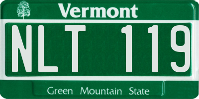 VT license plate NLT119