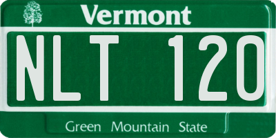 VT license plate NLT120