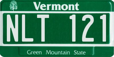 VT license plate NLT121