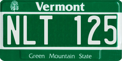 VT license plate NLT125