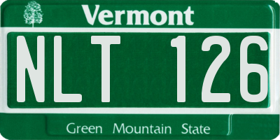 VT license plate NLT126