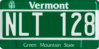 VT license plate NLT128