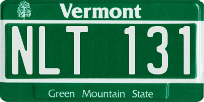 VT license plate NLT131