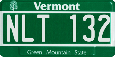 VT license plate NLT132