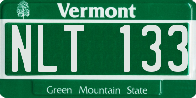 VT license plate NLT133