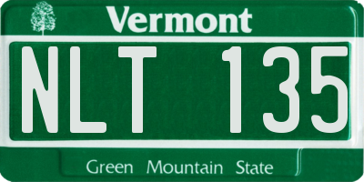 VT license plate NLT135