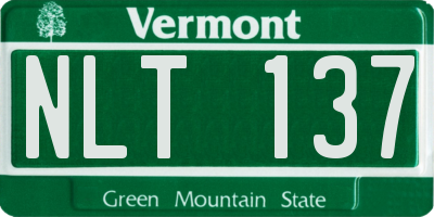 VT license plate NLT137