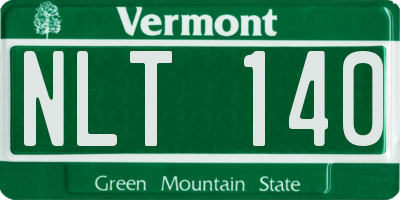 VT license plate NLT140