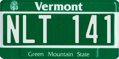 VT license plate NLT141