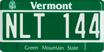 VT license plate NLT144