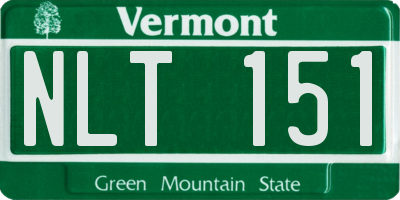 VT license plate NLT151