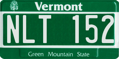 VT license plate NLT152