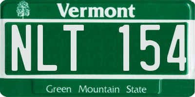 VT license plate NLT154