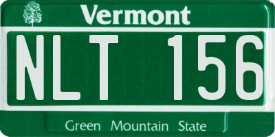VT license plate NLT156