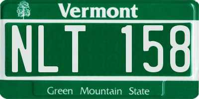 VT license plate NLT158