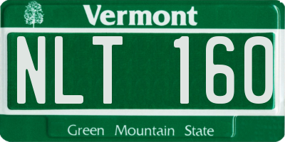 VT license plate NLT160