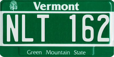 VT license plate NLT162