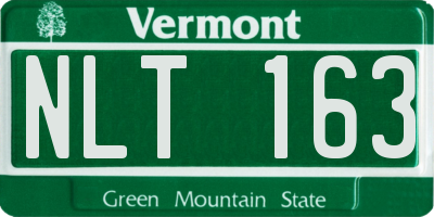VT license plate NLT163