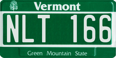 VT license plate NLT166