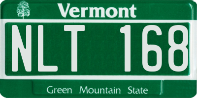 VT license plate NLT168