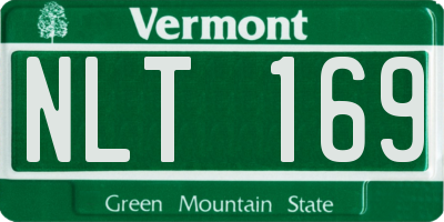 VT license plate NLT169