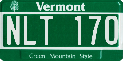 VT license plate NLT170