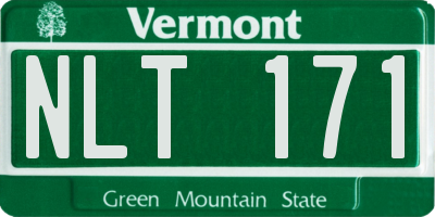 VT license plate NLT171