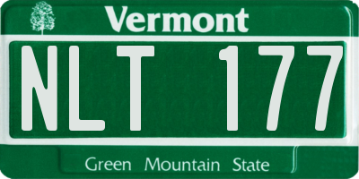 VT license plate NLT177