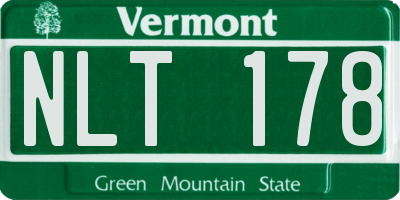 VT license plate NLT178