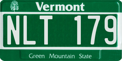 VT license plate NLT179